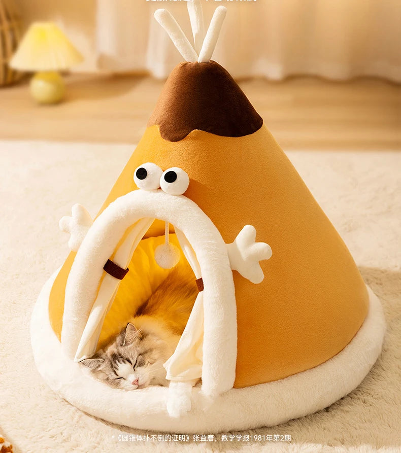 Dog Nest Warm Dog Bed Four Seasons Universal House Type Triangle Tent Closed Cat Nest Dog House Cat Mat Dog Mattress Cat Bed