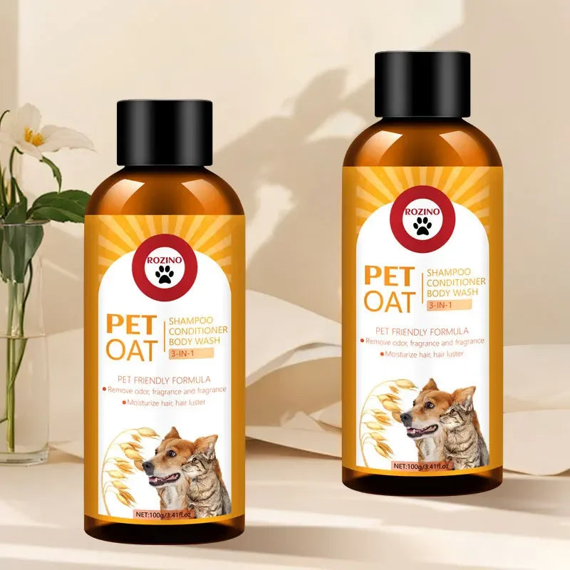 100ml Cats Shampoo Body Wash Dogs Conditioner 3 in 1 Bacteria Mites Deodorant Long Lasting Fragrance Pet Cleaning Products