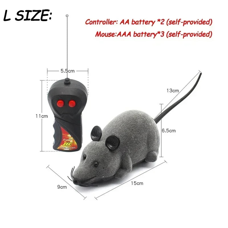 Rat Funny Cat Toy with Remote Control Funny Pet Cat Toy Wireless Controlled Toy Rat Interactive Toys Cat Teaser Toy Pet Supplies