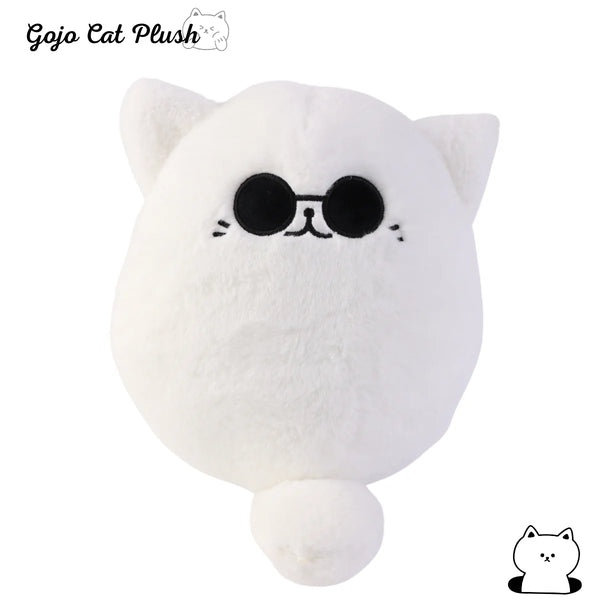 40cm Soft Gojo Cat Plush Pillow Hot Anime Sunglasses White Cat Plushies Toys Stuffed Animals Doll Home Decor Kids Birthday Gift