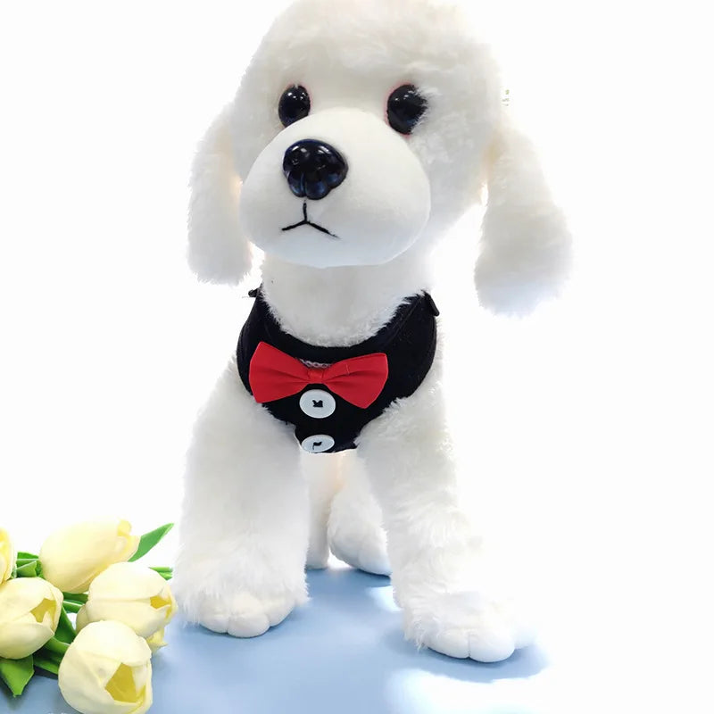 Elegant Bow Dog Collars Necktie Traction Rope Christmas Pet Harness for Small Medium Dogs Cat Chest Strap Dog Accessories Gifts