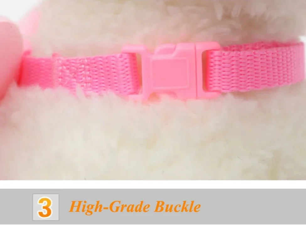 Dog Traction Rope Angel Pet Wing Small Pet Dog cat Rabbit Chest Set Cute Collar Safety Belt Adjustable Outdoor Walk Leash Rope