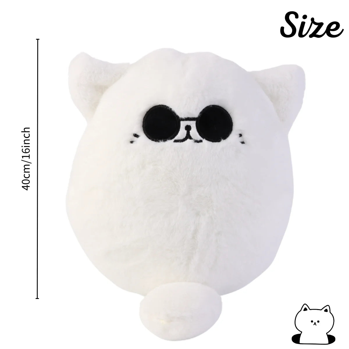 40cm Soft Gojo Cat Plush Pillow Hot Anime Sunglasses White Cat Plushies Toys Stuffed Animals Doll Home Decor Kids Birthday Gift