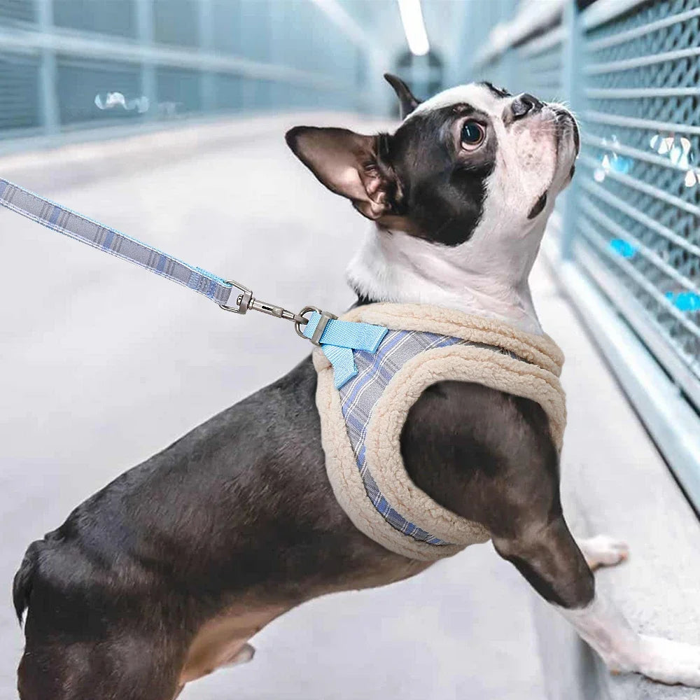 Soft Dog Cat Harness Vest No Pull Padded Pet Chihuahua Puppy Harness Leash Set Adjustable for Small Medium Dogs French Bulldog