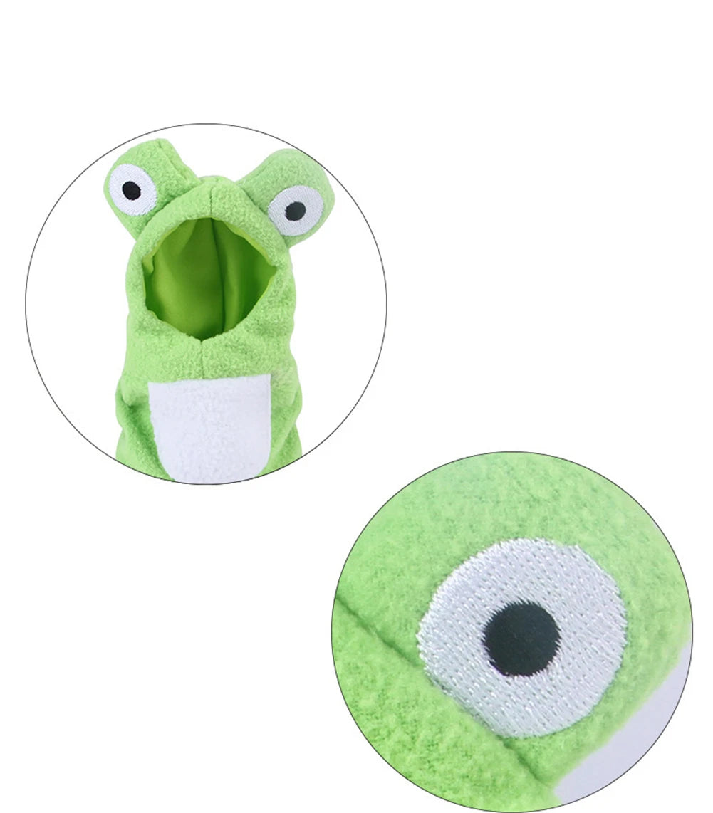 Funny Frog Shape Bird Clothes Medium Large Pet Birds Flight Suit Parrot Cockatiel Pigeons Green Cheek Conure Parakeet Clothing