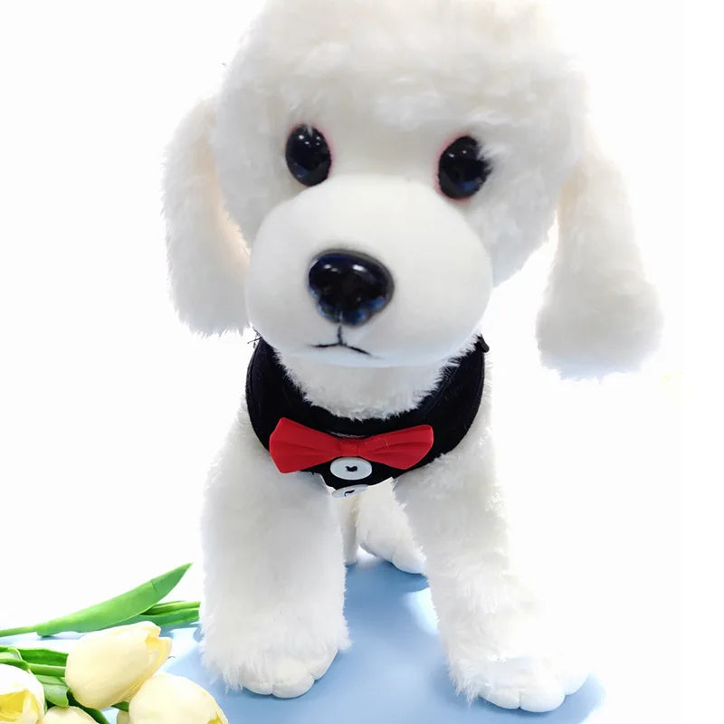 Elegant Bow Dog Collars Necktie Traction Rope Christmas Pet Harness for Small Medium Dogs Cat Chest Strap Dog Accessories Gifts