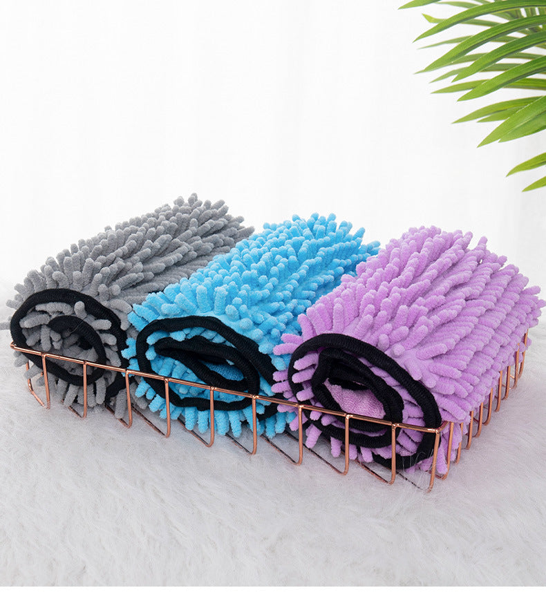 Soft Dog Bath Robe Towel Quick Dry Pet Towel Fiber Absorbent Cat Bath Towel Convenient Pet Cleaning Washcloth Dog Accessories