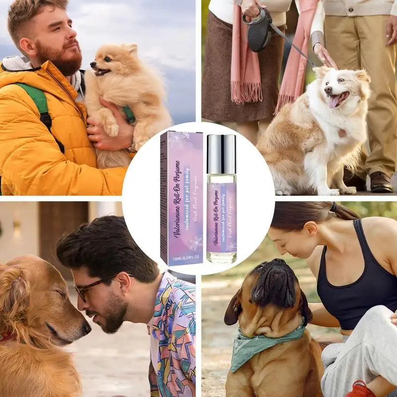 Dog Perfume Fur Conditioner Dog Fragrance Pet Mood And Relieve Dog Anxiety Rolling Beads Design Long-Lasting Clean Pet Calming