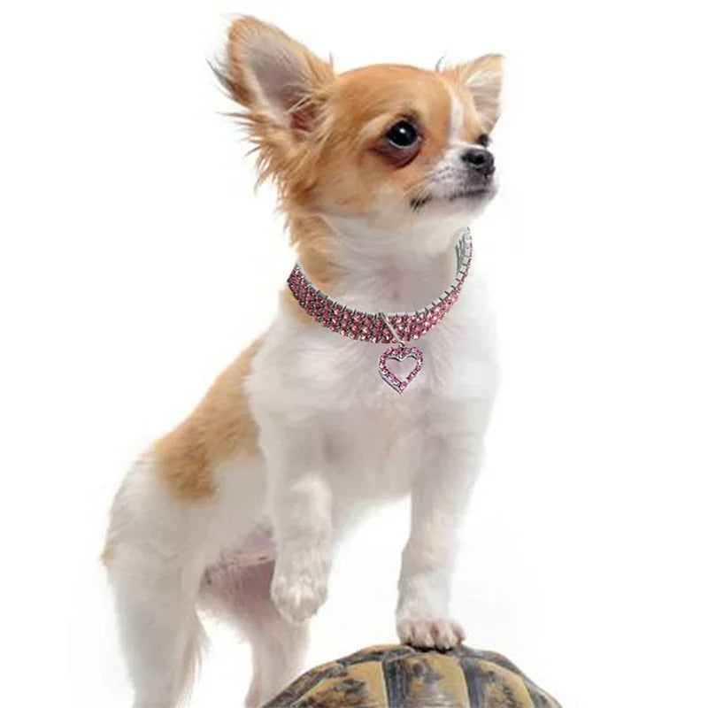 Dog Collars Bling Rhinestone Pet Crystal Diamond Collar For Dogs Cats Leashes Necklace Dog Accessories Pet Supplies