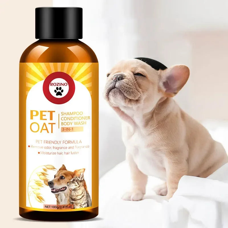 100ml Cats Shampoo Body Wash Dogs Conditioner 3 in 1 Bacteria Mites Deodorant Long Lasting Fragrance Pet Cleaning Products