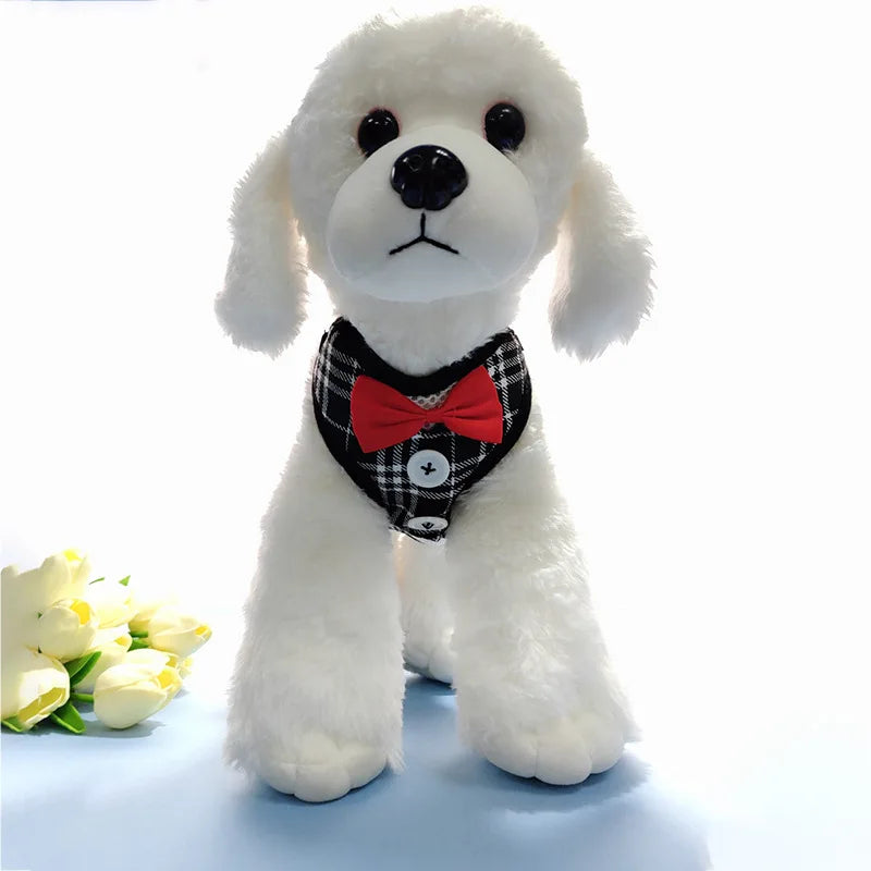 Elegant Bow Dog Collars Necktie Traction Rope Christmas Pet Harness for Small Medium Dogs Cat Chest Strap Dog Accessories Gifts