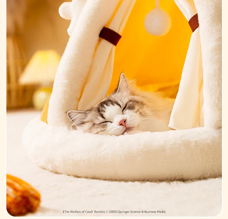 Dog Nest Warm Dog Bed Four Seasons Universal House Type Triangle Tent Closed Cat Nest Dog House Cat Mat Dog Mattress Cat Bed