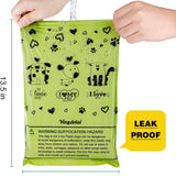 Biodegradable Dog Poop Bags: 720 Bags Extra Thick Strong Leak Proof Dog Waste Bags for Dogs with 1 Dispenser (4 Mixed Colors Green Blue Yellow Pink) -Scented